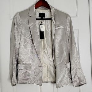 Banana Republic Silver Metallic Blazer